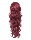 22 Inch Curly Drawstring Ponytail Synthetic Extensions burgundy