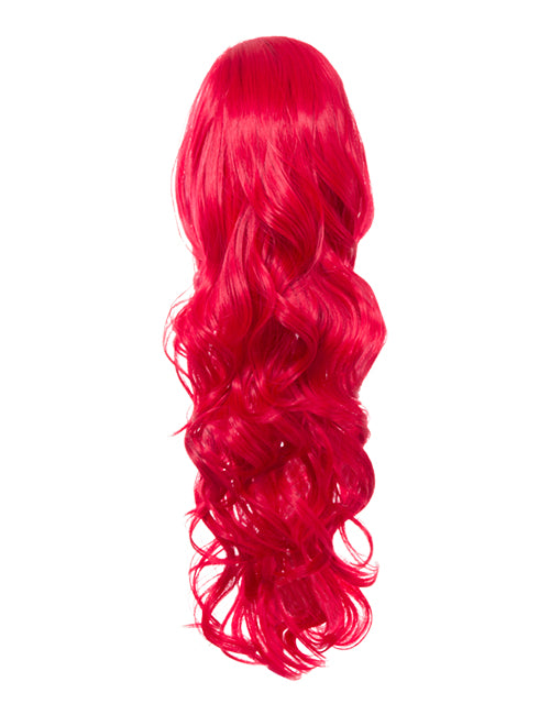 22 Inch Curly Drawstring Ponytail Synthetic Extensions red