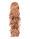 22 Inch Curly Drawstring Ponytail Synthetic Extensions mixed auburn