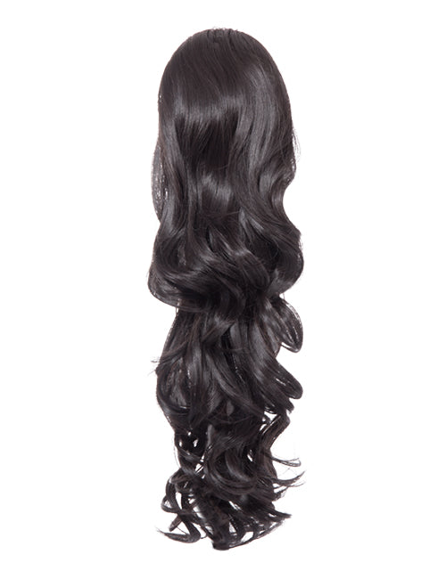 22 Inch Curly Drawstring Ponytail Synthetic Extensions raven