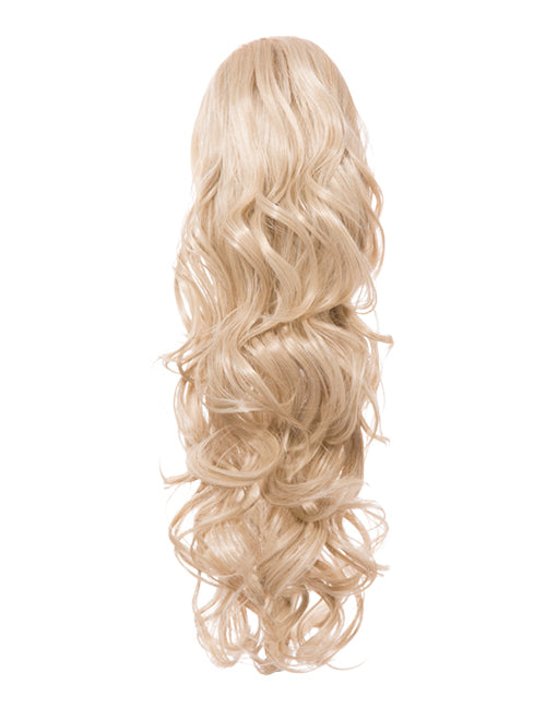 22 Inch Curly Drawstring Ponytail Synthetic Extensions california blonde