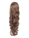 22 Inch Curly Drawstring Ponytail Synthetic Extensions chestnut brown