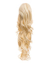 22 Inch Curly Drawstring Ponytail Synthetic Extensions highlighted champagne blonde