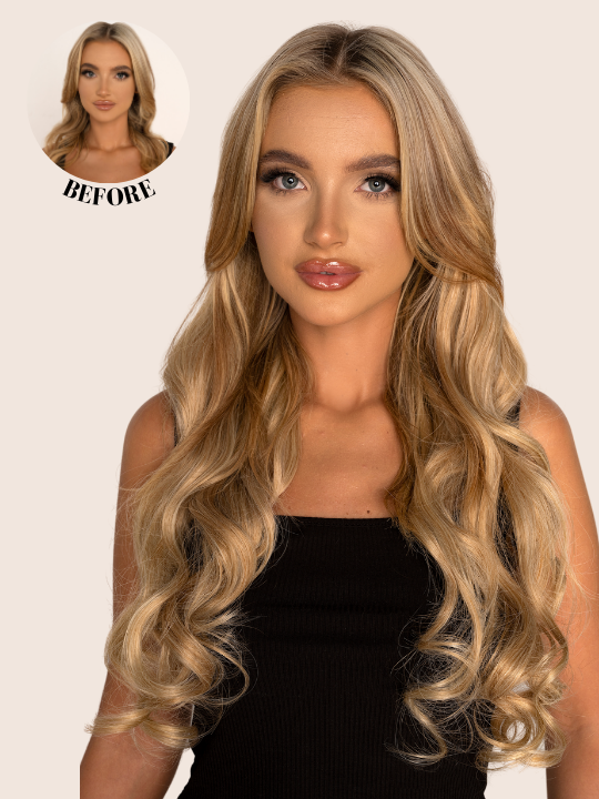 20 Inch Curly One Piece Clip in Hair Extensions