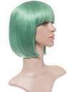 Short Emerald green Bob Wig with Fringe
