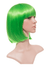 Short neon green Bob Wig with Fringe