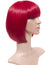 Short poppy red Bob Wig with Fringe