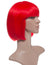 Short fire red Bob Wig with Fringe