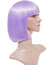Short lilac purple Bob Wig with Fringe