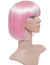 Short baby pink Bob Wig with Fringe