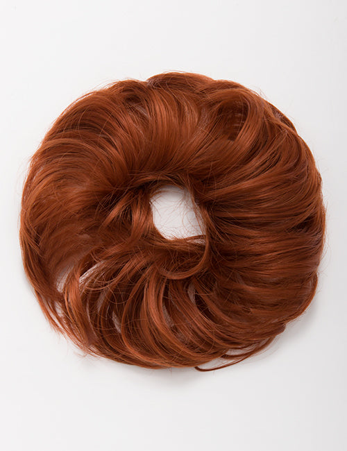 Small Messy Bun Hair Scrunchies copper red