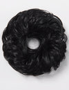 Small Messy Bun Hair Scrunchies jet black