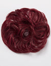 Small Messy Bun Hair Scrunchies red burgundy