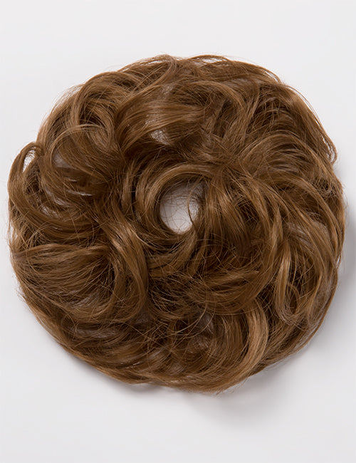 Small Messy Bun Hair Scrunchies golden brown