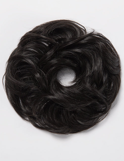 Small Messy Bun Hair Scrunchies raven