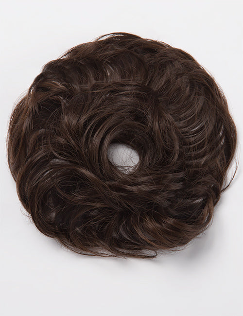 Small Messy Bun Hair Scrunchies chocolate brown