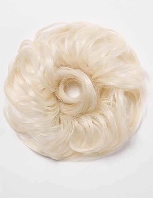 Small Messy Bun Hair Scrunchies bleach blonde