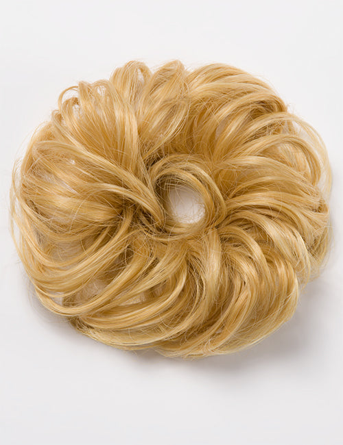 Small Messy Bun Hair Scrunchies golden blonde