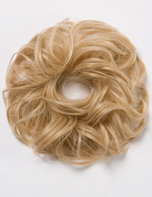 Small Messy Bun Hair Scrunchies champagne blonde