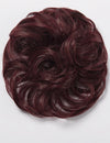 Small Messy Bun Hair Scrunchies plum red