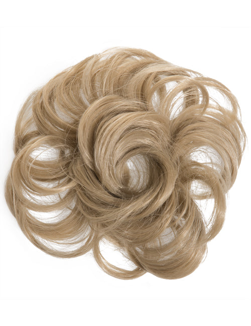 Small Messy Bun Hair Scrunchies caramel blonde