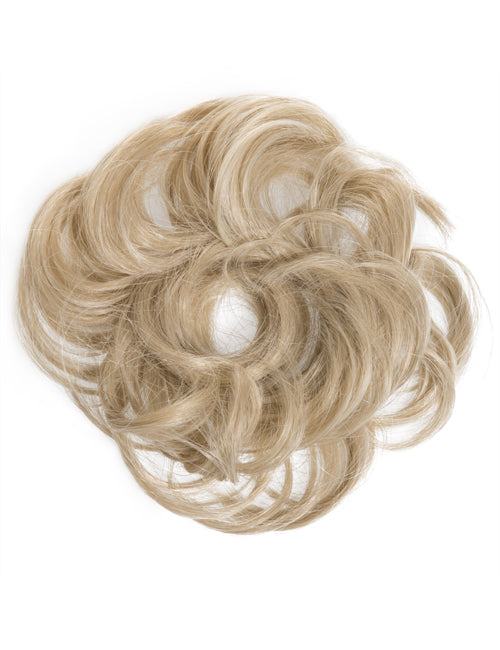 Small Messy Bun Hair Scrunchies light golden blonde