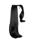 natural black16 Inch Short Straight Wraparound Ponytail
