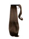 dark brown and caramel16 Inch Short Straight Wraparound Ponytail