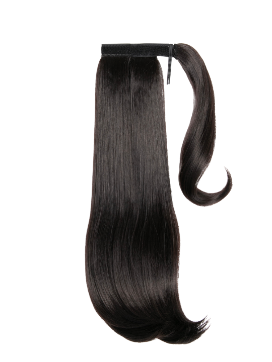 dark brown16 Inch Short Straight Wraparound Ponytail