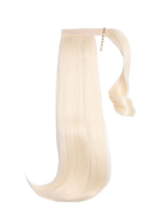 pure blonde 16 Inch Short Straight Wraparound Ponytail
