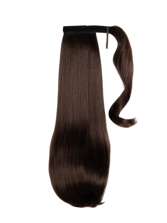 chocolate brown16 Inch Short Straight Wraparound Ponytail