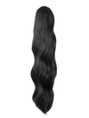 jet black 22 Inch Wavy Claw Clip and Drawstring Ponytail