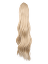 champagne blonde 22 Inch Wavy Claw Clip and Drawstring Ponytail