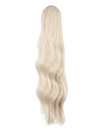 light blonde 22 Inch Wavy Claw Clip and Drawstring Ponytail