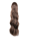 chestnut brown 22 Inch Wavy Claw Clip and Drawstring Ponytail