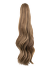 mellow brown 22 Inch Wavy Claw Clip and Drawstring Ponytail