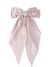 Large Beige Satin Hair Bow with Clip