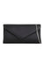 Black Faux Leather Envelope Clutch Bag