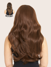 28 Inch Soft Wave Layered Synthetic Half Head Wig brunette