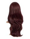 dark burgundy 24 Inch Soft Wave Layered Synthetic Half Head Wig