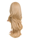 24 Inch Soft Wave Layered Synthetic Half Head Wig champagne blonde