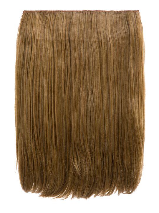 dark blonde 18 Inch Straight One Piece Clip in Hair Extensions