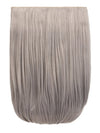 silver grey 18 Inch Straight One Piece Clip in Hair Extensions