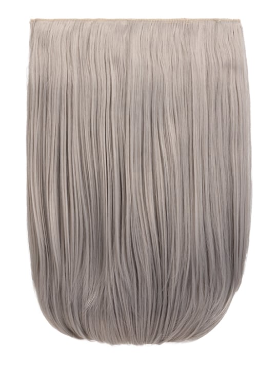 silver grey 18 Inch Straight One Piece Clip in Hair Extensions