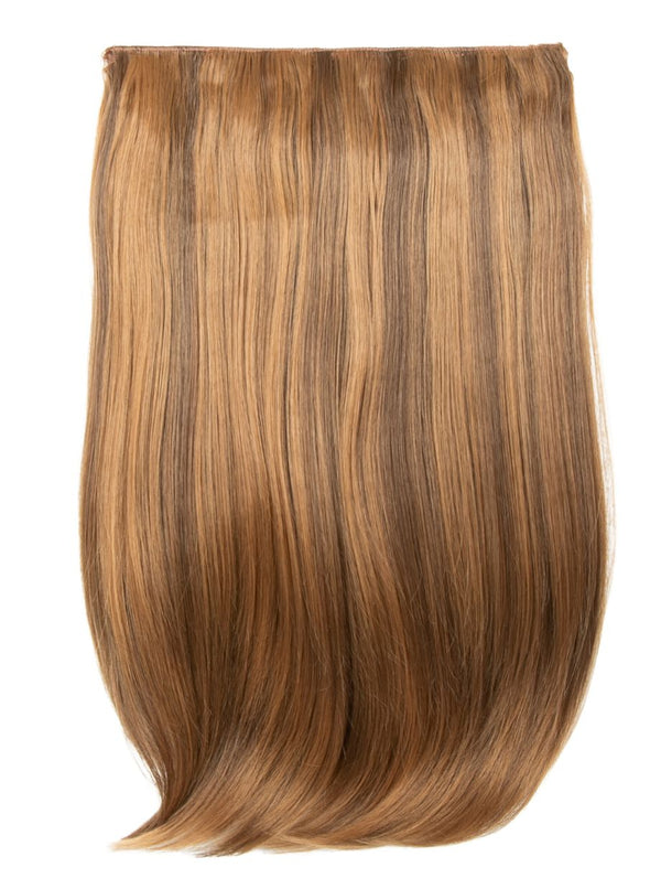 18 Inch Straight One Piece Clip in Hair Extensions toffee brown