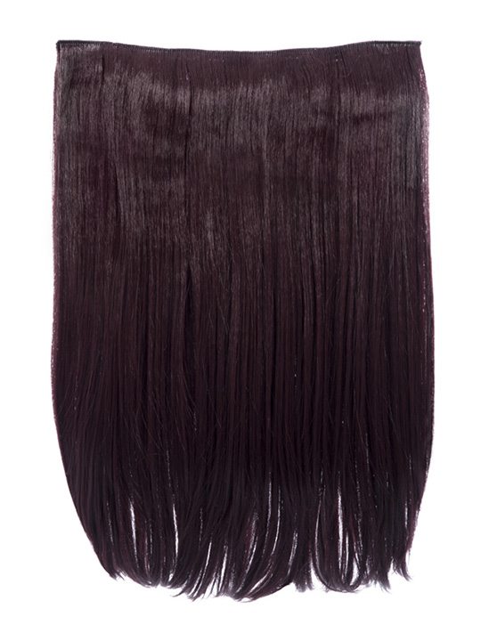 dark burgundy 18 Inch Straight One Piece Clip in Hair Extensions