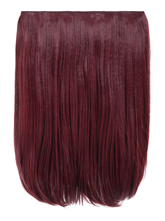 burgundy 18 Inch Straight One Piece Clip in Hair Extensions