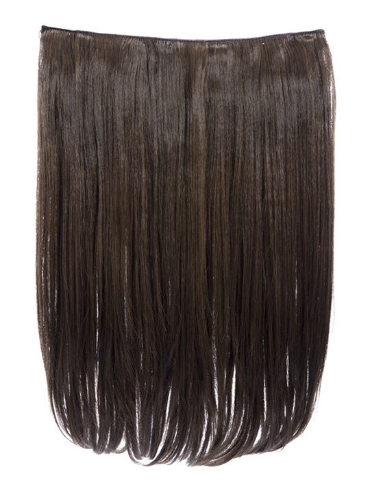 dark brown and caramel 16 Inch Curly One Piece Clip in Hair Extensions