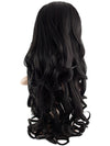 24 Inch Curly Bouncy Half Head Wig Extensions natural black