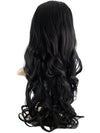 24 Inch Curly Bouncy Half Head Wig Extensions Jet Black